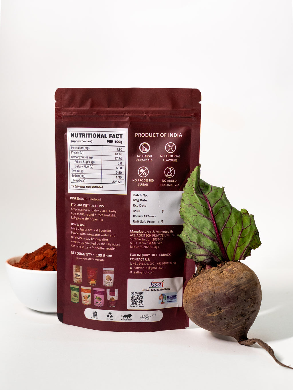 Sattvahut Beetroot powder